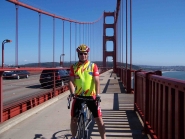 Fred und Fahrrad auf Golden Gate